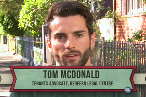 Redfern Legal Centre Tenants' Advocate Tom McDonald