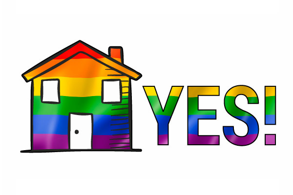Rainbow house - yes!