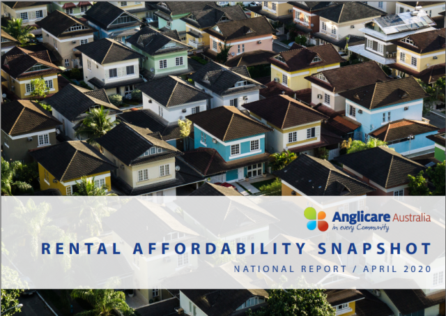 Cover of Anglicare Affordability snapshot 