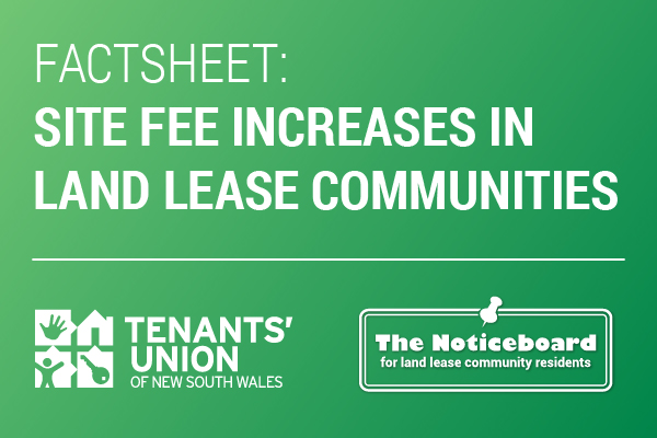 Factsheet: Site fee increases in land lease communities