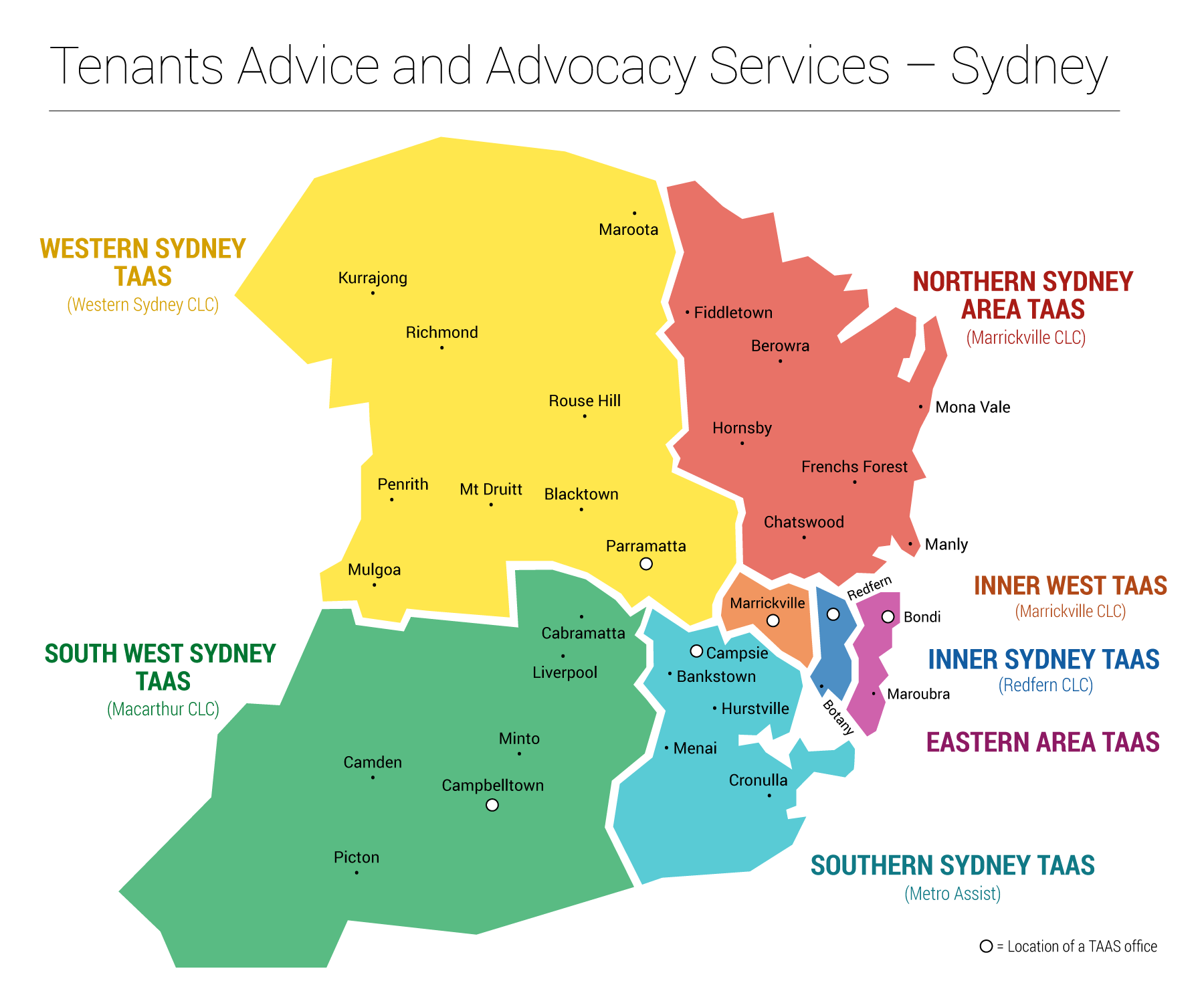 TAAS Sydney map
