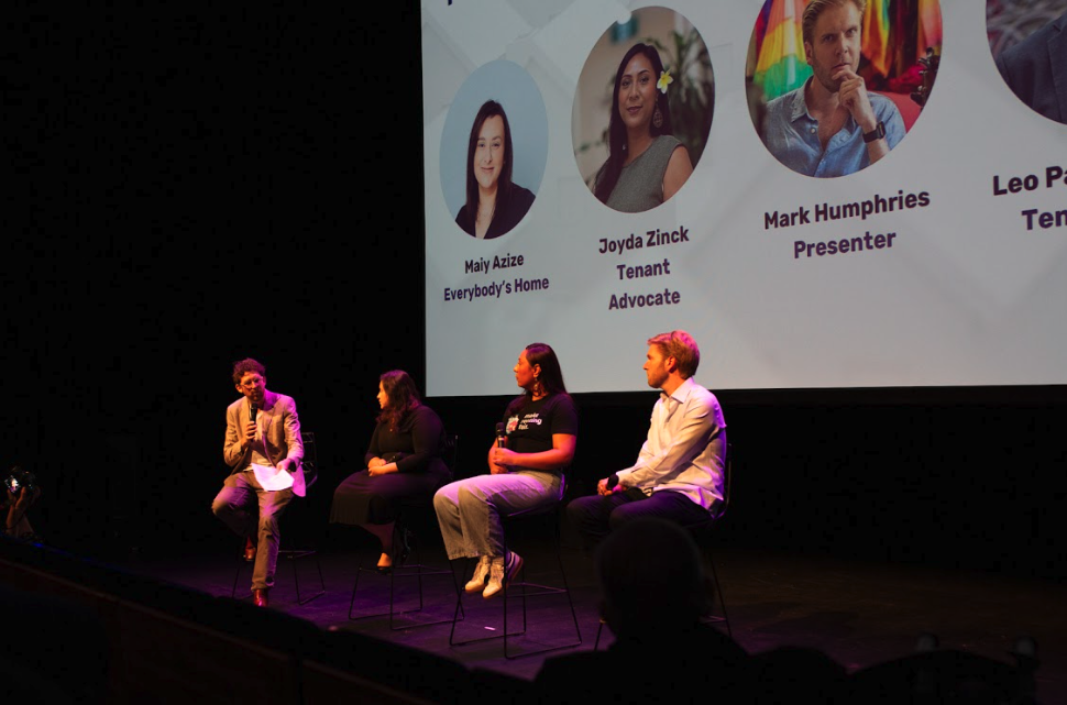 The panelists discuss solutions to housing challanges in Australia