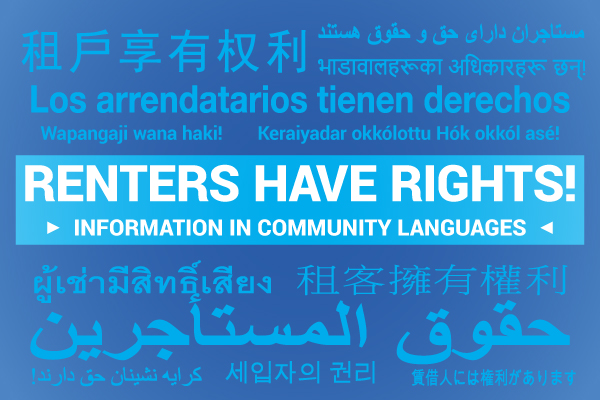 Renters have rights: Information in community languages
